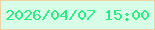 文字の大きさ：2、枠の色：eed2a0、背景の色：d9fee8、文字の色：2bec85 無料ブログパーツのブログ時計