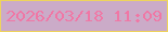 文字の大きさ：4、枠の色：eed35d、背景の色：cbabc8、文字の色：f077a5 無料ブログパーツのブログ時計