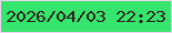 文字の大きさ：5、枠の色：eed4f2、背景の色：36e56e、文字の色：2c2219 無料ブログパーツのブログ時計