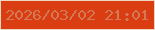 文字の大きさ：4、枠の色：eed5bf、背景の色：db3d13、文字の色：d37956 無料ブログパーツのブログ時計