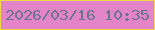 文字の大きさ：3、枠の色：eed846、背景の色：e284c7、文字の色：6e748b 無料ブログパーツのブログ時計