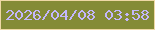 文字の大きさ：5、枠の色：eed8a5、背景の色：848b36、文字の色：c3b7fc 無料ブログパーツのブログ時計