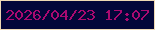文字の大きさ：2、枠の色：eed8b3、背景の色：030639、文字の色：aa0a70 無料ブログパーツのブログ時計