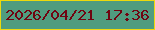 文字の大きさ：5、枠の色：eed90d、背景の色：509c7f、文字の色：700411 無料ブログパーツのブログ時計