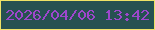 文字の大きさ：4、枠の色：eee266、背景の色：265151、文字の色：9d47cc 無料ブログパーツのブログ時計