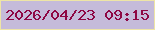 文字の大きさ：1、枠の色：eee5a6、背景の色：c5bbda、文字の色：8e0744 無料ブログパーツのブログ時計