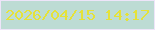 文字の大きさ：1、枠の色：eee5f9、背景の色：bddcd4、文字の色：e5e239 無料ブログパーツのブログ時計