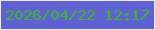 文字の大きさ：5、枠の色：eeebdd、背景の色：5f60d2、文字の色：3fb432 無料ブログパーツのブログ時計