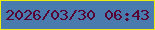 文字の大きさ：2、枠の色：eeed12、背景の色：4a7bae、文字の色：570232 無料ブログパーツのブログ時計