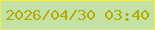文字の大きさ：4、枠の色：eeee57、背景の色：c4e2a3、文字の色：b3aa03 無料ブログパーツのブログ時計