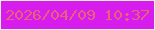 文字の大きさ：4、枠の色：eeefe0、背景の色：d61dee、文字の色：e56278 無料ブログパーツのブログ時計