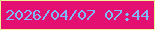 文字の大きさ：5、枠の色：eef398、背景の色：e31071、文字の色：80b7f5 無料ブログパーツのブログ時計