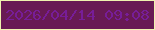 文字の大きさ：1、枠の色：eef3af、背景の色：681a54、文字の色：771d98 無料ブログパーツのブログ時計