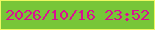 文字の大きさ：4、枠の色：eef863、背景の色：78c638、文字の色：d91092 無料ブログパーツのブログ時計