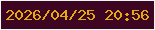 文字の大きさ：2、枠の色：eef8f3、背景の色：3d0521、文字の色：e5aa0e 無料ブログパーツのブログ時計