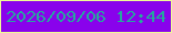 文字の大きさ：1、枠の色：eefa96、背景の色：8902ec、文字の色：26a69f 無料ブログパーツのブログ時計