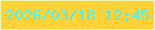 文字の大きさ：5、枠の色：eefab4、背景の色：ffd338、文字の色：43f3f6 無料ブログパーツのブログ時計