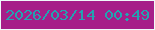 文字の大きさ：4、枠の色：eefafa、背景の色：a61e89、文字の色：23a3b1 無料ブログパーツのブログ時計