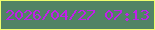 文字の大きさ：3、枠の色：eefd6e、背景の色：518365、文字の色：c01fe9 無料ブログパーツのブログ時計