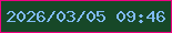 文字の大きさ：5、枠の色：ef0082、背景の色：174828、文字の色：80bbf4 無料ブログパーツのブログ時計