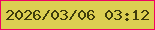 文字の大きさ：5、枠の色：ef0265、背景の色：dccf52、文字の色：3f3c0c 無料ブログパーツのブログ時計