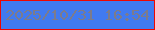文字の大きさ：4、枠の色：ef0601、背景の色：417af0、文字の色：7c7b8c 無料ブログパーツのブログ時計