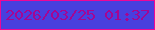 文字の大きさ：4、枠の色：ef0697、背景の色：493fde、文字の色：a50592 無料ブログパーツのブログ時計