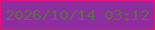 文字の大きさ：5、枠の色：ef0d78、背景の色：8e2d9e、文字の色：5c6c45 無料ブログパーツのブログ時計