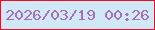 文字の大きさ：1、枠の色：ef0e27、背景の色：d1e8f7、文字の色：a66fb1 無料ブログパーツのブログ時計