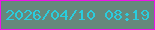 文字の大きさ：5、枠の色：ef14e8、背景の色：66887c、文字の色：2acdde 無料ブログパーツのブログ時計