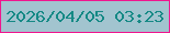 文字の大きさ：3、枠の色：ef168e、背景の色：a2c4cf、文字の色：158985 無料ブログパーツのブログ時計