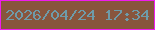 文字の大きさ：5、枠の色：ef1cef、背景の色：88553d、文字の色：6e9ba9 無料ブログパーツのブログ時計