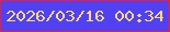 文字の大きさ：4、枠の色：ef1d30、背景の色：5141f4、文字の色：ffdb74 無料ブログパーツのブログ時計