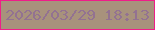 文字の大きさ：2、枠の色：ef1e89、背景の色：a8927c、文字の色：937291 無料ブログパーツのブログ時計