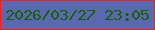 文字の大きさ：3、枠の色：ef211b、背景の色：5a68b0、文字の色：186101 無料ブログパーツのブログ時計