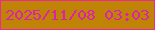文字の大きさ：3、枠の色：ef2798、背景の色：bf8405、文字の色：de21ab 無料ブログパーツのブログ時計