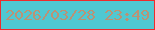 文字の大きさ：2、枠の色：ef2b2b、背景の色：50c8d1、文字の色：bb9275 無料ブログパーツのブログ時計