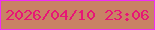 文字の大きさ：3、枠の色：ef2ef5、背景の色：c98265、文字の色：e81576 無料ブログパーツのブログ時計