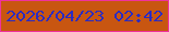 文字の大きさ：5、枠の色：ef329d、背景の色：c85611、文字の色：2b2bc2 無料ブログパーツのブログ時計