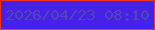文字の大きさ：4、枠の色：ef3315、背景の色：4522e9、文字の色：5744b2 無料ブログパーツのブログ時計