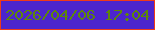 文字の大きさ：5、枠の色：ef3a18、背景の色：4c25cd、文字の色：5d8709 無料ブログパーツのブログ時計