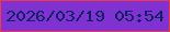 文字の大きさ：2、枠の色：ef3a46、背景の色：7f32d1、文字の色：102264 無料ブログパーツのブログ時計