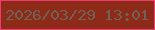 文字の大きさ：4、枠の色：ef3d71、背景の色：8d2b18、文字の色：716156 無料ブログパーツのブログ時計
