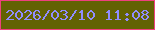 文字の大きさ：2、枠の色：ef407e、背景の色：636203、文字の色：908dff 無料ブログパーツのブログ時計