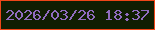 文字の大きさ：2、枠の色：ef4618、背景の色：101e02、文字の色：906cc0 無料ブログパーツのブログ時計