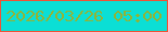文字の大きさ：3、枠の色：ef5336、背景の色：0bdfd5、文字の色：92b435 無料ブログパーツのブログ時計