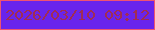 文字の大きさ：1、枠の色：ef5371、背景の色：6924ec、文字の色：a02c55 無料ブログパーツのブログ時計
