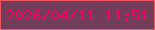 文字の大きさ：1、枠の色：ef5765、背景の色：723d58、文字の色：ef0860 無料ブログパーツのブログ時計