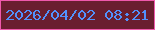 文字の大きさ：1、枠の色：ef59ac、背景の色：6a1e2f、文字の色：5291fb 無料ブログパーツのブログ時計