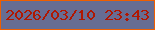 文字の大きさ：1、枠の色：ef5e01、背景の色：676d93、文字の色：b01702 無料ブログパーツのブログ時計